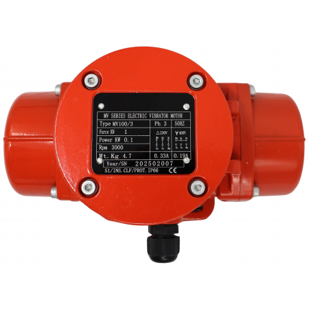 SILNIK WIBRACYJNY ELEKTROWIBRATOR MV100/3 3000 OBR 0,1kW 1kN 3-FAZOWY